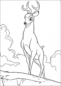 Coloriage de Bambi à colorier pour enfants