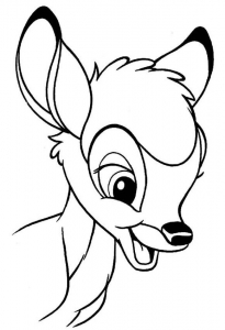 Coloriage de Bambi pour enfants