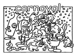 Coloriage de Carnaval gratuit à colorier