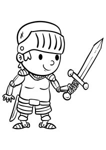 Petit chevalier et son épée