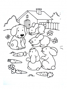 Coloriage de chien pour enfants