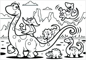 Famille dinosaure