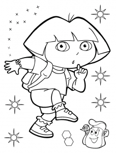Coloriage de Dora l'exploratrice à imprimer