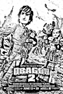 Coloriage de Dragons 2 à colorier pour enfants