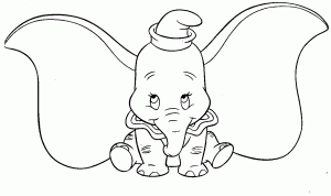 Coloriage de Dumbo à télécharger