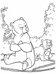 Coloriage de Frère des ours à imprimer pour enfants