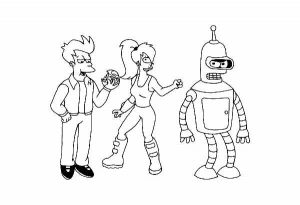 Image de Futurama à télécharger et colorier