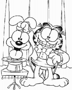 Image de Garfield à télécharger et colorier