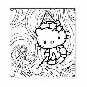 Dessin de Hello Kitty gratuit à imprimer et colorier
