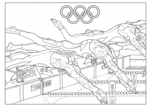 coloriage-jeux-olympiques-natation