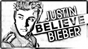Coloriage de Justin Bieber à imprimer pour enfants