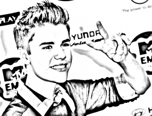Dessin de Justin Bieber gratuit à télécharger et colorier