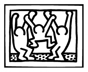 Coloriage de Keith Haring à imprimer gratuitement