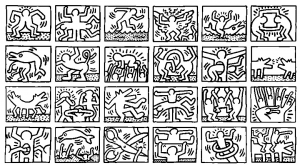 Image de Keith Haring à imprimer et colorier