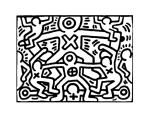 Coloriage de Keith Haring pour enfants