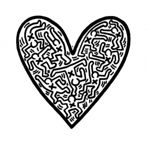 Dessin de Keith Haring gratuit à imprimer et colorier