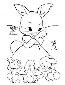 Dessin de lapin gratuit à imprimer et colorier
