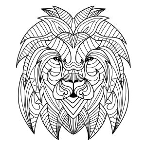Tete de lion mandala 2