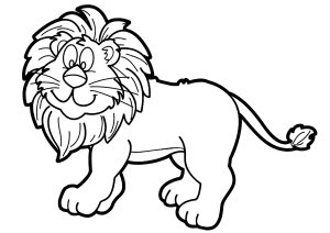 Simple coloriage de Lion