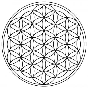 Mandala facile avec des cercles et rosaces