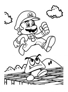 Coloriage de Mario bros à telecharger gratuitement