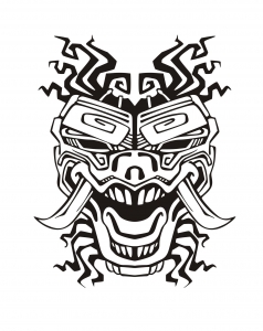 Masque d'inspiration Inca / Aztèque