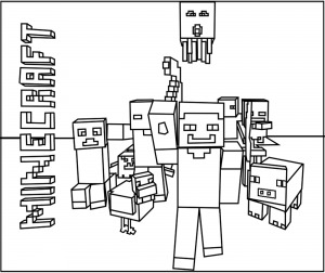 Image de Minecraft à imprimer et colorier