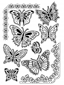 Jolis papillons à colorier