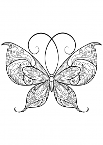 Dessin de Papillons gratuit à télécharger et colorier