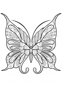 Coloriage de Papillons à imprimer gratuitement