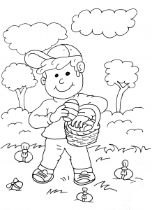 Coloriage de Pâque à colorier pour enfants
