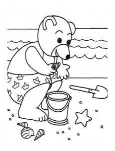 Coloriage de Petit ours brun à colorier pour enfants