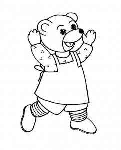 Coloriage de Petit ours brun pour enfants