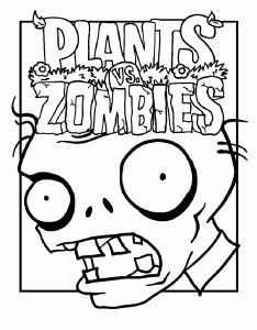 Coloriage de Plants vs Zombie à imprimer gratuitement