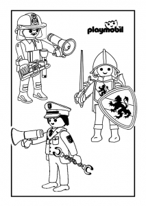 coloriage-playmobil-chevalier-pompier-policier