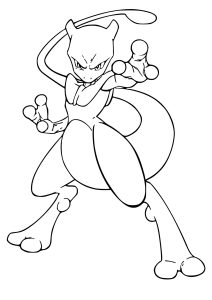 Mewtwo : Simple coloriage