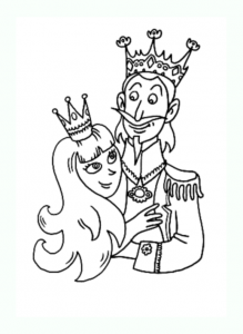 Coloriage de roi et reine à télécharger