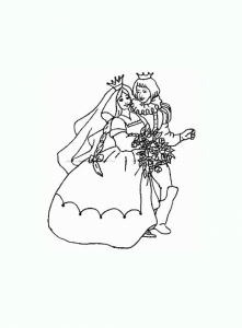 Image de roi et reine à télécharger et colorier