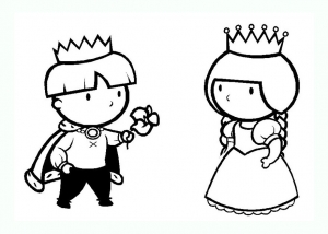 Coloriage de roi et reine à colorier pour enfants