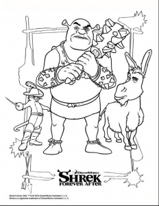 Coloriage de Shrek gratuit à colorier