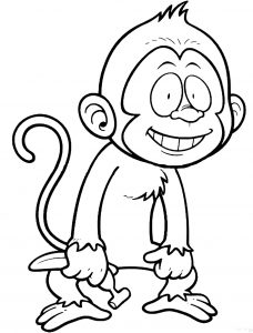 Image de singe à télécharger et colorier