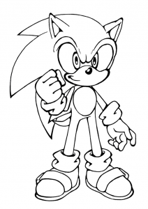 Coloriage pour enfant de Sonic