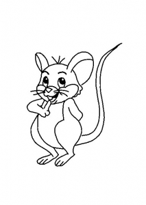 Image de souris à télécharger et colorier