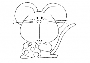 Image de souris à télécharger et colorier