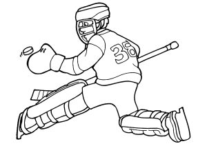 Hockeyeur essayant de rattraper le palet