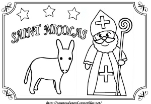 Coloriage de Saint Nicolas pour enfants