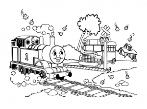 Coloriage de Thomas et ses amis à colorier pour enfants