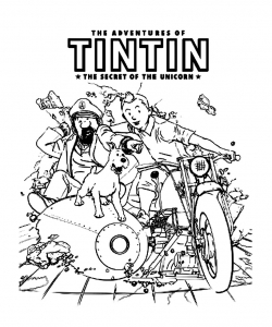 Coloriage de Tintin à telecharger gratuitement