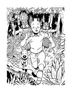 Coloriage de Tintin à imprimer