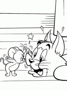 Coloriage de Tom et Jerry gratuit à colorier